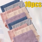 Resim 10'lu Paket Kadınlar İçin Yüksek Bel Şeffaf Olmayan Tam Kaplama İç Çamaşırı - Pastel ve Nötr Renkler (Pembe, Mor, Mavi, Bej, Kahverengi, Lacivert, Lavanta, Çivit Eseri, Allık Grisi) - Zarif Günlük & Resmi Taytlara Benzer Legginglar, Rahat Esnek Üçgen Dışı İç Çamaşırı, Elde Yıkanabilir, Hem gündüz hem de özel etkinlikler için uygun, yüksek bel tasarımıyla vücuda oturma sağlayan, Kadın İç Çamaşırı,Bayan İç Çamaşırı,Kadın İç Çamaşırı,Kadınlar için tam kapsamlı İç Çamaşır, 