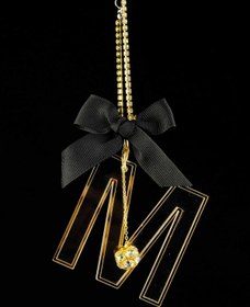 Resim TASARIM ARABAM ATİKE ELİF AKIN Gold Şeffaf Dikiz Süsü M Harf 