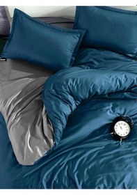 Resim Tek Kişilik Nevresim Takımı Lacivert 160 X 220 Cm - 2645312684203 