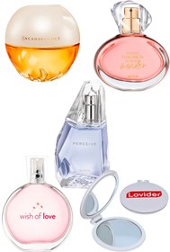 Resim Avon Kadın Parfüm Seti; Incandessence + Wish Of Love + Perceive + TTA Wonder + Lovider Cep Aynası 