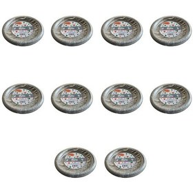 Resim Roll-up Kullan At Renkli Gri Parti Davet Plastik Tabak - 22 Cm. - 25 Adetlik 10 Paket 