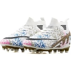 Resim Laliga Çocuk Çim Zemin Kramponu Fkrp-Beyaz-Altın-Damarlı Renkli 