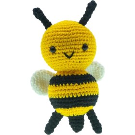 Resim Hype Store Amigurumi Arı Figür 13 cm - El Yapımı Pamuk Ip Örgü Dekoratif Obje 