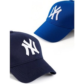 Resim Unisex 2'li Set Lacivert ve Saks Mavisi Ny New York Beyzbol Şapka - Unisex Lacivert - Saks Mavi 