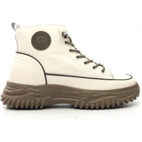 Resim Guja 24k310-13 Kalın Taban Deri Kadın Sneakers Bot Camel 