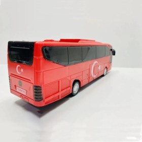 Resim Sürtmeli Türk Bayraklı Otobüs - 23 cm 