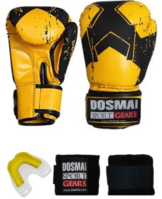 Resim Dosmai Lykia Boks Eldiveni Boks Dişlik Boks Bandaj Seti Sarı 10oz Sarı 