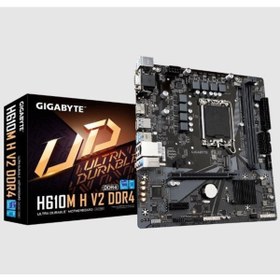 Resim Gigabyte H610m H V2 Ddr4 M2 Pcıe Nvme Hdmı Pcıe 16x V4.0 1700p Matx 