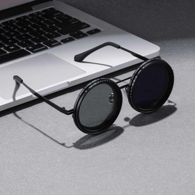 Resim Yeni Dönen Ayarlanabilir Moda Gözlükler Steampunk Klasik Tarz Yuvarlak Alüminyum Magnezyum Alaşımlı Lens Kılıfı Silikon Yaprak Alaşımlı Çerçeve Kauçuk Anti-Slip Taban Tatil Giyimine Uygun Unisex Noel Cadılar Bayramı, Pil Olmadan 