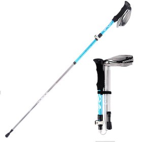 Resim Cbtx Kodenor 7075 Ultra Işıklı Alüminyum EVA Kollu Trekking Bastonu Mavi 