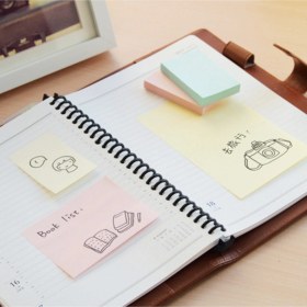 Resim Stickn 76x51mm Yapışkanlı Not Kağıdı Pastel Pembe 100 Yaprak 12 Paket 21145 