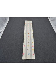 Resim Zehra Abla Halı El Dokuma Nadir Naif Ak Pamuklu Mini Yolluk Kilim 6340 