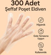 Resim Owersea Şeffaf Eldiven Poşet Eldiven 3 Paket 300 Adet 