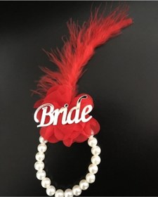 Resim Hobigram Kına Eğlence Aksesuarı Bride Bileklik Kırmızı Gümüş – Kına Eğlence Aksesuarı, Şık Tasarım – Kına Eğ 