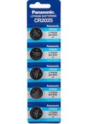 Resim Panasonic CR2025 3V Lityum Düğme Pil 5'li 