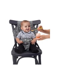 Resim Sevi Bebe Kumaş Mama Sandalyesi Art-152 Gri Yıldız Çok Renkli 
