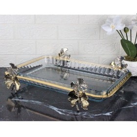 Resim Atabey Home Kelebek Ayak Dikdörtgen Borcam Tepsi 