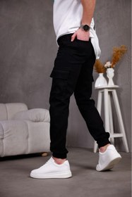 Resim wamoss Yeni Sezon Beli ve Paçası Lastikli Erkek Jogger Kargo Pantolon YK12 