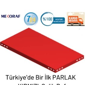 Resim Mekoraf Mekoraf Parlak Kırmızı 31X93 / 43X93 /2 Metre /2.5 Metre Raf 