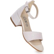 Resim Kiko Kids Alexa Günlük Kız Çocuk 4 Cm Topuklu Sandalet Abiye Ayakkabı Sedef Sedef 