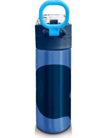Resim Coral High Kids Lacivert Mavi Desenli Pipetli Ve Direkt İçim Çelik Termos 500 Ml 31888 Lacivert 