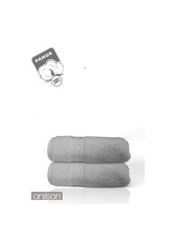 Resim 2'li Boncuk Beyaz El Havlusu - 50x90 Cm, 225 Gr, %100 Pamuk, Spa Ve Otel Havlusu, Günlük Kullanıma Uygun Beyaz 