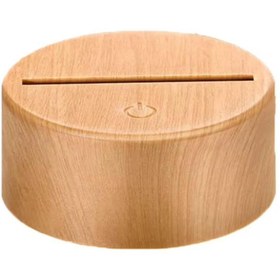 Resim BY-LAMP Beyzbol Eldiveni Figürlü Dekoratif Hediye Led Masa Lambası | 7 Işık Rengi | Ahşap Taban 