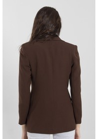 Resim Feminist Kahve Vatkalı Astarlı Blazer Ceket 0105110.05 Kahverengi 