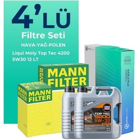Resim Mann Mercedes Sprinter 515 Dizel Filtre Bakım Seti Liqui Moly Motor Yağlı (2006-2012) 4 Lü - 