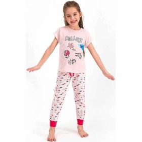 Resim Roly Poly 2460 Kız Çocuk Garson Collect Somon Kısa Kol Pijama Tak 