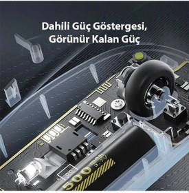 Resim İnphic X5 Kablosuz Fare Şarj Edilebilir Sessiz Kullanım 2.4g Transparan Usb Mouse- 5775 