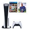 Resim Sony Playstation 5 Diskli Versiyon 825 GB Oyun Konsolu + Fifa 22 PS5 Oyun + Gta V PS4 Oyun (İthalatçı Garantili) 