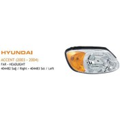 Resim FAR SAĞ MOTORSUZ HYUNDAI ACCENT (2003-04) SARI SİNYALLİ AYFAR 404482 