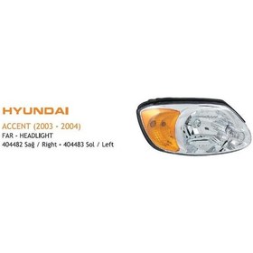 Resim FAR SAĞ MOTORSUZ HYUNDAI ACCENT (2003-04) SARI SİNYALLİ AYFAR 404482 