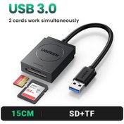 Resim Ugreen Kart Okuyucu 4'ü 1 Arada Usb3.0 Usb-c Otg Sd Cf Mikro Sd Tf Ms Kart Usb3.0 2-in-1 