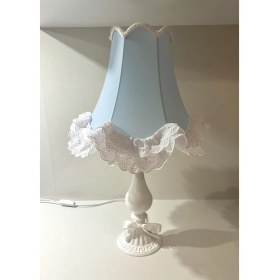 Resim Lulu Avizem Patentli Elde Yıkanabilir Başlık Bebek Mavisi Bebek Odası Abajur 