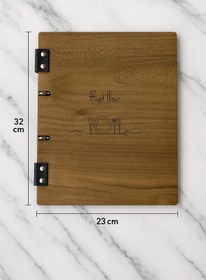 Resim KUMKARA AMBALAJ MATBAA Ahşap Menü 23x32 (Lüx) 