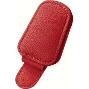 Resim Dashanshop 1 Adet Kırmızı Pvc Güneşlik Gözlük Tutucu, Araç İçi Aksesuar, Gözlük Saklama Organiz 