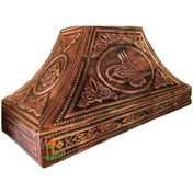 Resim 3 Gözlü Çay Kazanı İçin Davlumbaz Osmanlı Tuğra Bakır Davlumbaz 