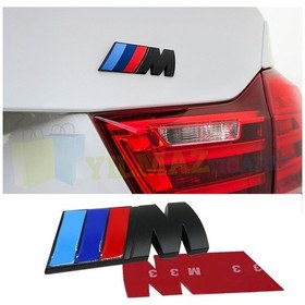 Resim Bmw M Logo Bagaj Çamurluk Arma Amblem Paslanmaz Çelik Siyah 