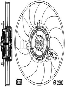 Resim BEHR Mahle Cff171000s (8EW351040-081) Fan Motoru-295 Mm 200w (VW 1K0959455DH 8EW351040081 (WA846163) 