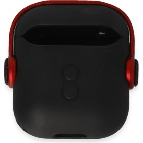 Resim Eco Port Apple Airpods 2 (2.nesil) Cool Kılıf - Siyah-Kırmızı 
