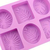 Resim Kare Oval Yaprak El Yapımı Sabun Kalıbı, Isıya Dayanıklı Aromaterapi Kalıbı 