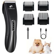 Resim Willowhaven Siyah Çıkarılabilir Yıkanabilir Düşük Sesli Elektrikli Kedi Köpek Tıraş Makinesi 4 Tarak 