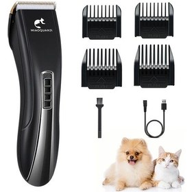 Resim Willowhaven Siyah Çıkarılabilir Yıkanabilir Düşük Sesli Elektrikli Kedi Köpek Tıraş Makinesi 4 Tarak 