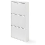 Resim Beyaz 3' Lü Kilitli Metal Ayakkabılık (S11.1603.0030) 
