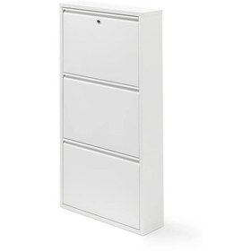 Resim Beyaz 3' Lü Kilitli Metal Ayakkabılık (S11.1603.0030) 
