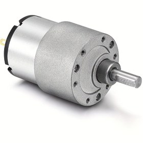Resim Tüm Metal Gövdeli Yüksek Torklu DC 12V Dişli Motor, 7RPM - Endüstriyel Kullanım İçin İdeal 