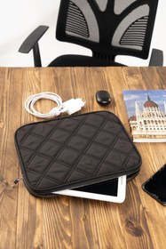 Resim Polina Tablet Çantası & Tablet Kılıfı. Ipad, Matepad, Galaxy Tablet Çantası 10&11 Inç'e Kadar Uyumlu Siyah. 