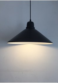Resim Riolight Retro Siyah Içi Beyaz Metal Sarkıt Çap: 36Cm 
